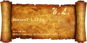Wenzel Lilla névjegykártya